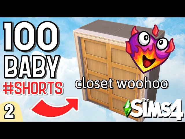 Very Unsuspicious Closet WooHoo in The Sims 4: 100 Baby Challenge Ep 2 #Shorts