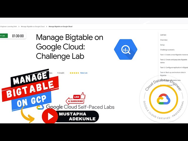 Manage Bigtable on Google Cloud: Challenge Lab with Explanation | GSP380 | Cloud Skills Boost