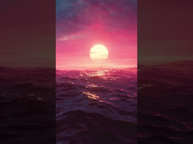 Momentary Feeling 🌊🌅 #screensaver #ocean #sunset