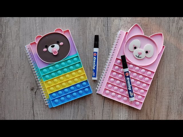 Pop it Notebook Unboxing 2021 - Cute Bear and Fox Fidget Book