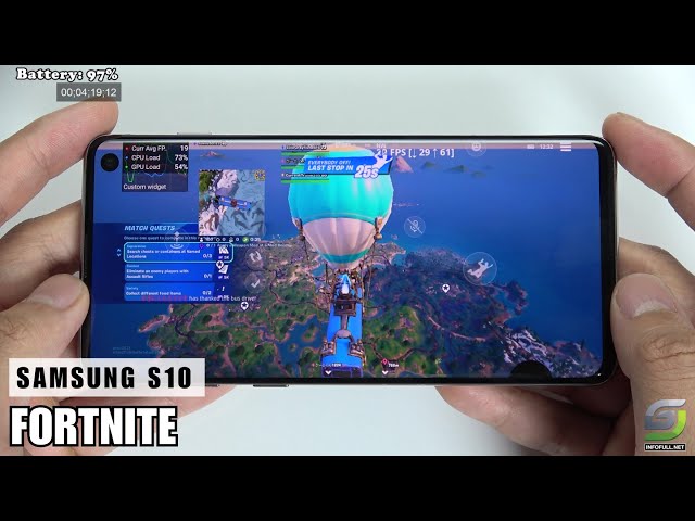 Samsung Galaxy S10 Fortnite Gameplay 2024 | Snapdragon 855