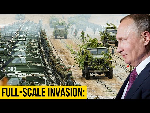 Full-scale invasion: Russian troops entering Ukraine.