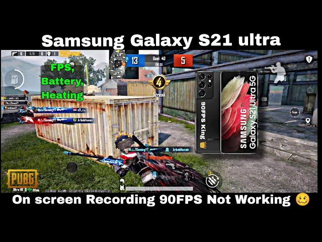 Samsung Galaxy S21 Ultra Pubg Test In 2024, On Screen Recording 90FPS Not Working 🥴
