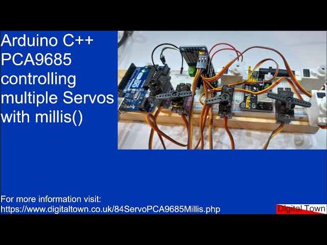 #84 Arduino C++ Arduino Uno multiple  servo speed control with a PCA9685 board using millis()