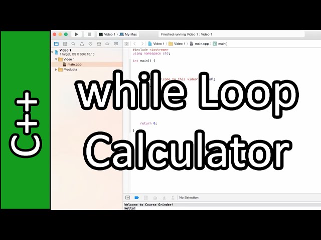 While Loop Calculator - C++ Programming Tutorial #15 (PC / Mac 2015)