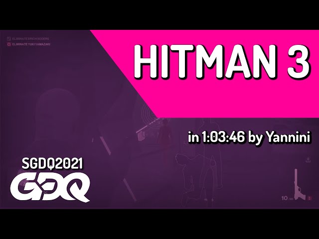 Hitman 3 by Yannini in 1:03:46 - Summer Games Done Quick 2021 Online