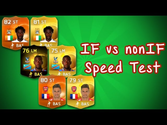 IF vs non IF Speed Test Experiment | FIFA 15