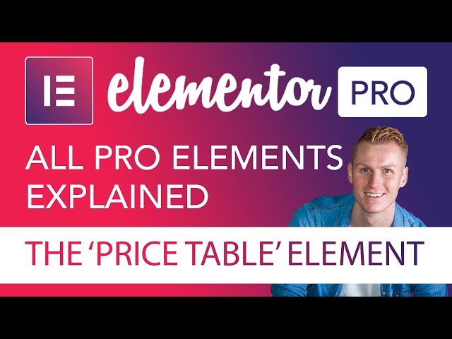 Price Table Element Tutorial | Elementor Pro