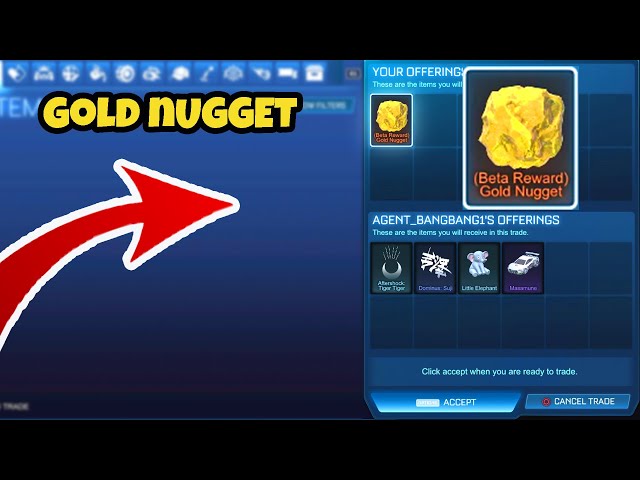 Trading My Gold Nugget With a Scammer In Rocket League