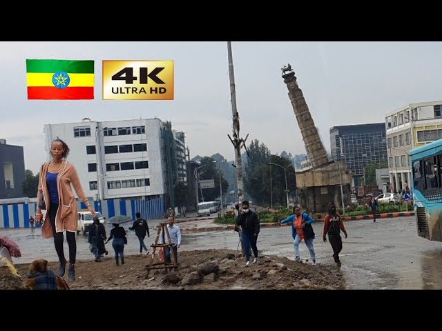 ከ4ኪሎ እስከ ፒያሳ ያልፈረሱት ህንፃዎች , 🇪🇹 Addis Ababa walking Tour 2024 , Ethiopia [4K]