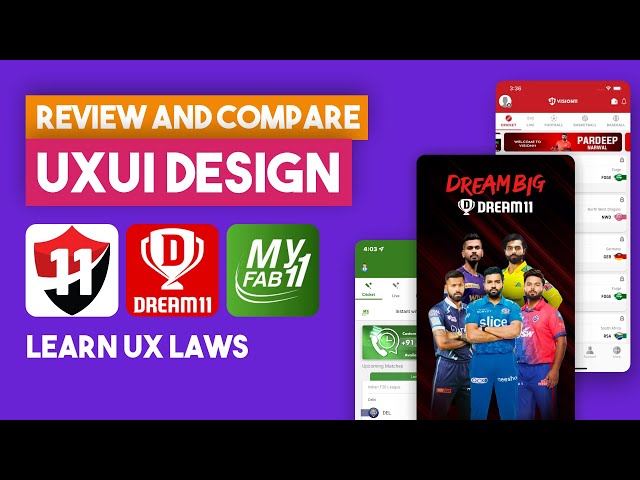 Learn UI UX skills through fantasy sports app design analysis by graphics guruji