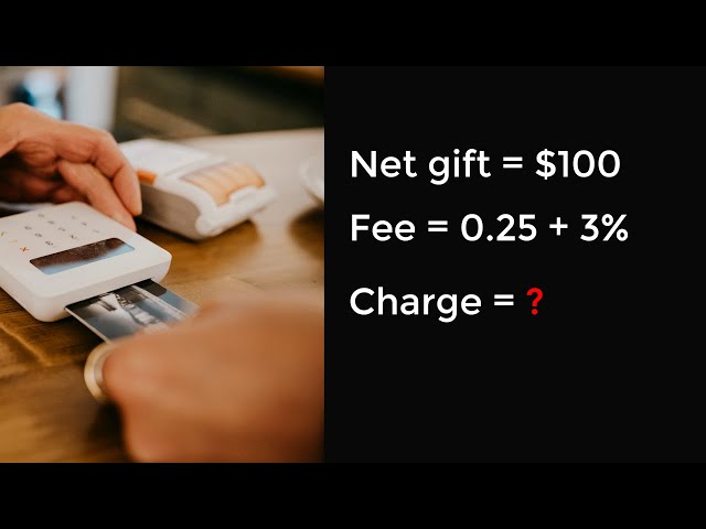 Charging extra for credit card fees math