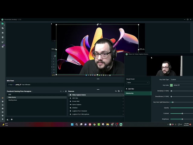 How to chroma key / remove green screen from webcam in Streamlabs OBS