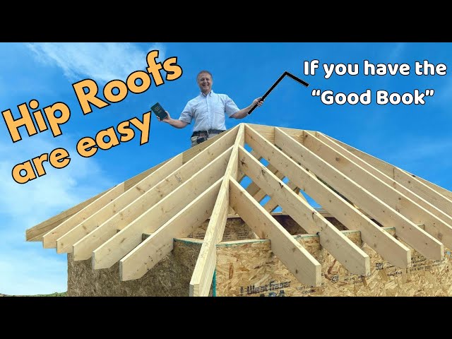How to frame a regular hip roof,  Step-by-step instructions.