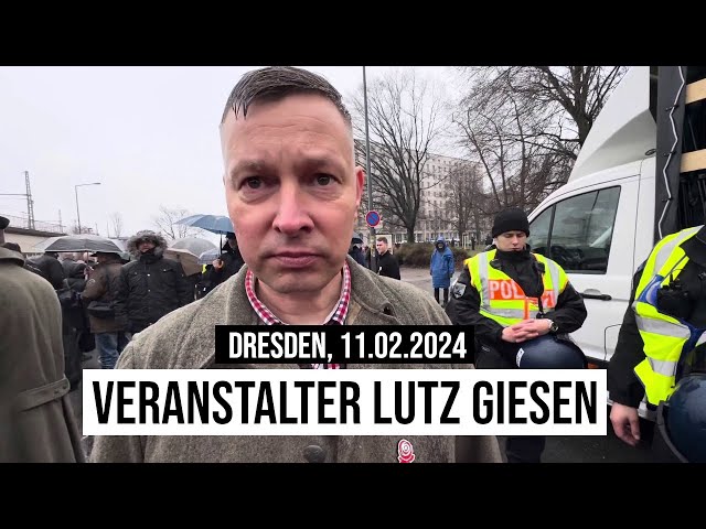 11.02.2024 #Dresden Lutz Giesen über seinen Aufzug von #Rechtsextremisten