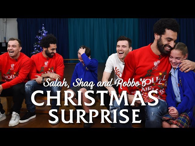 Salah, Shaqiri and Robbo's festive surprise for local school pupils | PRICELESS REACTIONS