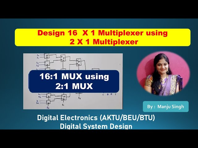 16 to 1 MUX using 2 to 1 MUX | 16 X 1 multiplexer using 2 X 1 multiplexer | 16:1 mux using 2:1 Mux