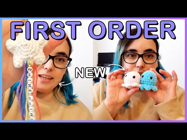 Packing my first order - STUDIO VLOG Crochet Business | New products and Sale soon