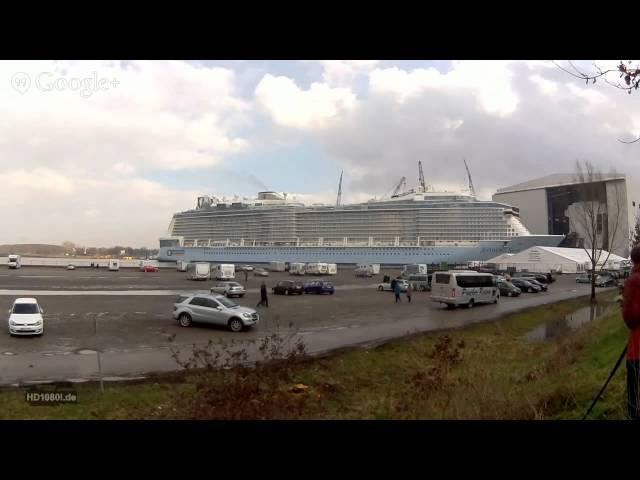 LIVE: Montage des North Star auf der ANTHEM OF THE SEAS live von der Meyer Werft