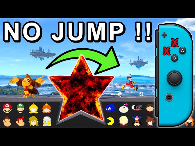 Who Can Go Over The Star Without Jumping ? No Jump Challenge  - Super Smash Bros. Ultimate