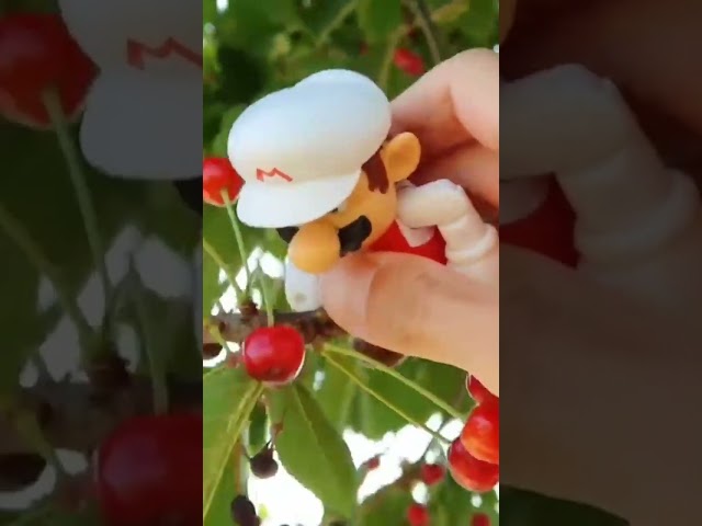 Mario klettert auf den Baum und sammelt Kirschen 🍒😂