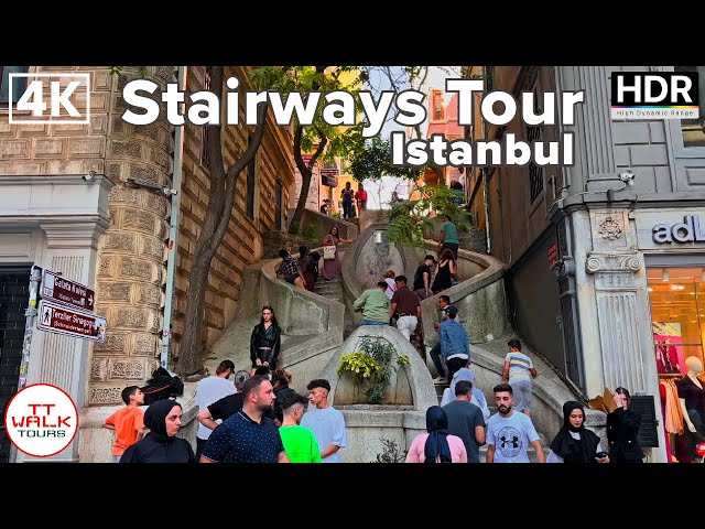 Istanbul, Stairs Walking Tour | 4K HDR