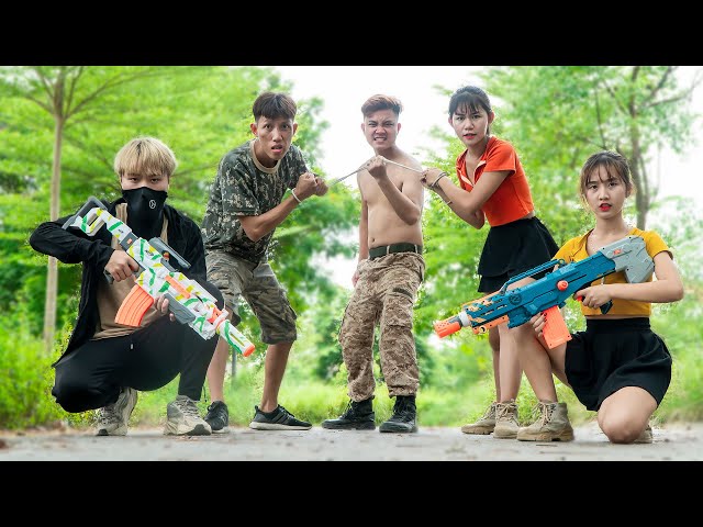 Xgirl Nerf Films: Special Forces Girls & SEAL Warriors Nerf Guns Mission To Rescue Boss Girls' Son