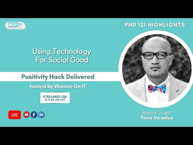 Using Technology  For Social Good | Tovia Va’aelua (PHD #121 Highlights)