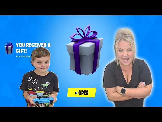 ANGRY Mum RAGE... Fortnite 1v1 9 Year Old Kid Vs His Mum WINNER Gets Gifted ANYTHING From Item Shop