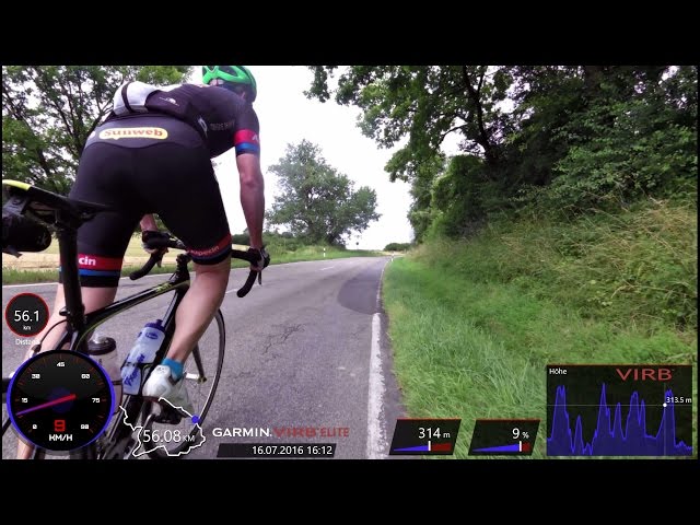 Road Cycling Video for Indoor Bike Training 60 Minute Garmin VIRB Elite Camera