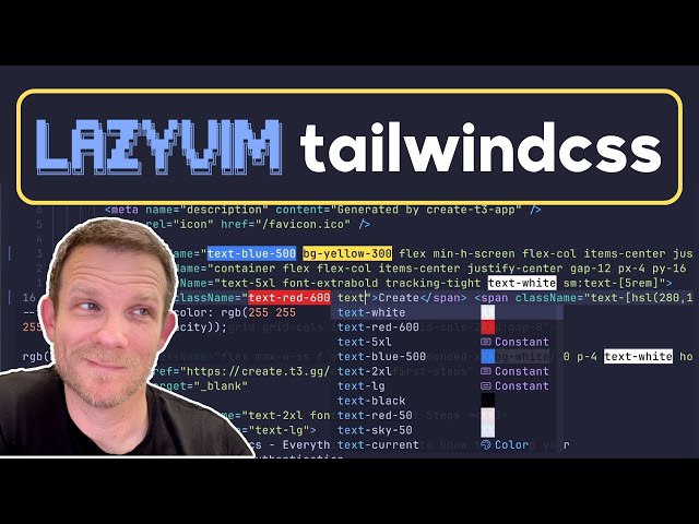 LazyVim: Tailwind CSS Support