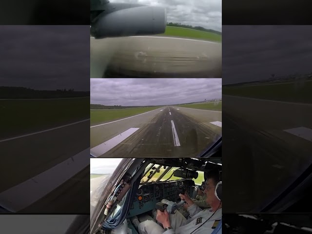 Superb Cockpit Split-Screen of Ilyushin 76 Landing at Minsk! [AirClips] #shorts
