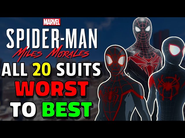 ALL 20 SUITS in Spider Man: Miles Morales Ranked WORST TO BEST | PlayStation 5
