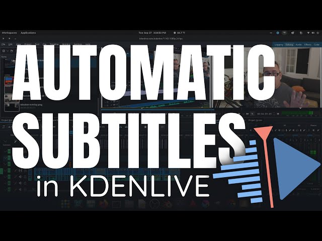 Automatic Subtitles with Kdenlive