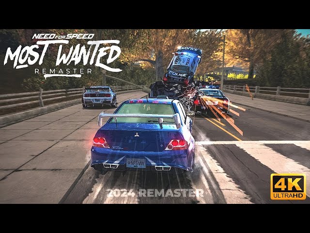 NFS Most Wanted 2024 Remaster | Defeating Blacklist 09 With Aggressive Police [4K60FPS]