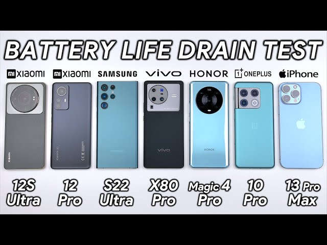 Xiaomi 12S Ultra vs 12 Pro / Samsung / Vivo / HONOR / OnePlus / iPhone Battery Life DRAIN Test!