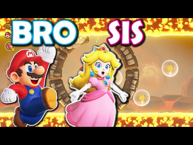 2-Player Super Mario Bros Wonder is SO GOOD!! *BRO and SIS!* [Deep Magma Bog - World 6]