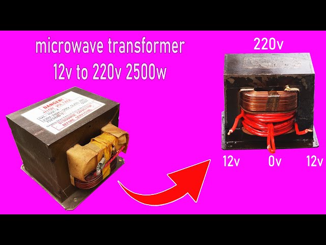 inverter 12v to 220 2500w, microwave transformer, Creative prodigy #185