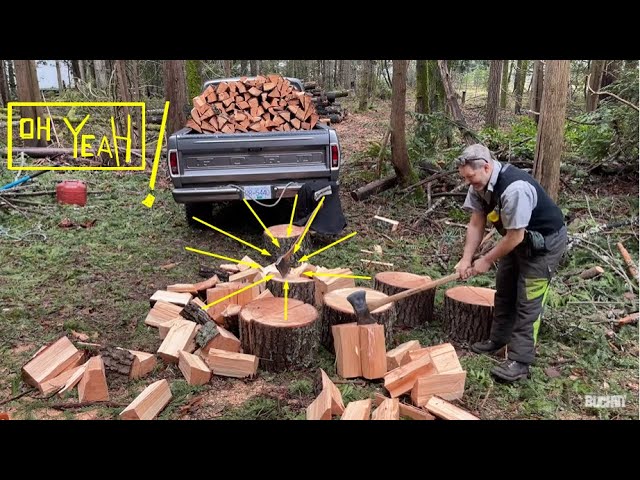 The  ‘AXE ‘ That Changed Everything, Hand Splitting Firewood