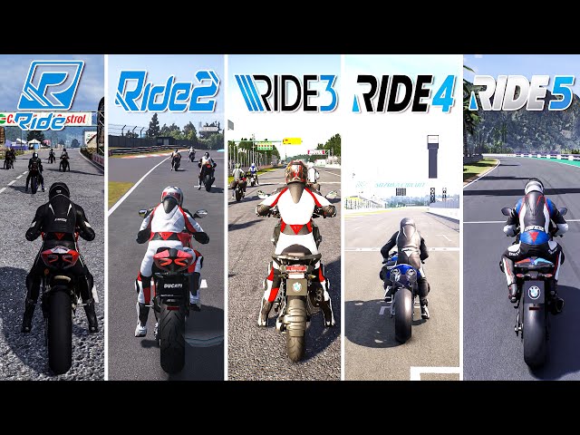 Ride vs Ride 2 vs Ride 3 vs Ride 4 vs Ride 5 detailed Comparison | All Ride Games Evolution