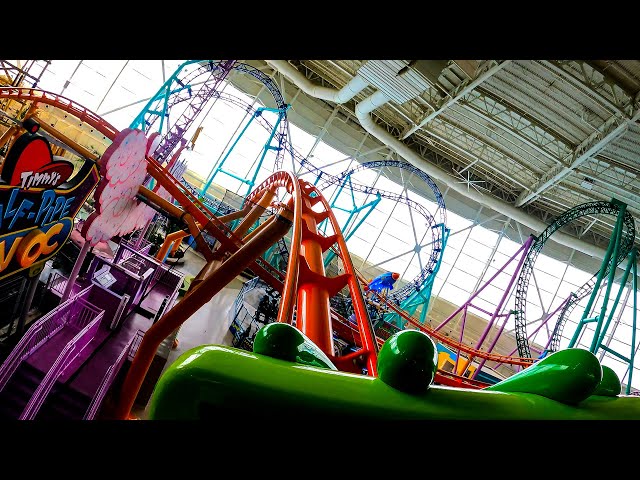 Nickelodeon Slime Streak Roller Coaster! 4K POV! Nickelodeon Universe Theme Park American Dream Mall