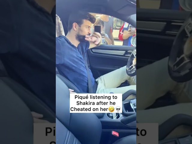 Piqué listening to shakira after he cheated on her 🤣😱 #viral #pique #piquecheating #shakira #2022