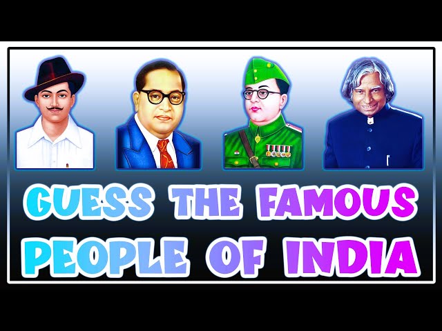 Guess the Famous Personality of India | Guess the famous person | Guess the personality quiz