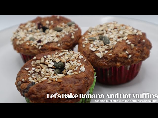 Let's Bake Banana And Oat Muffins