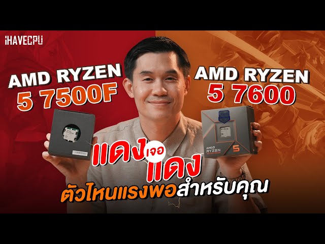 แดงเจอแดง ตัวไหนแรงพอสำหรับคุณ AMD Ryzne 5 7500F vs Ryzen 5 7600 | iHAVECPU