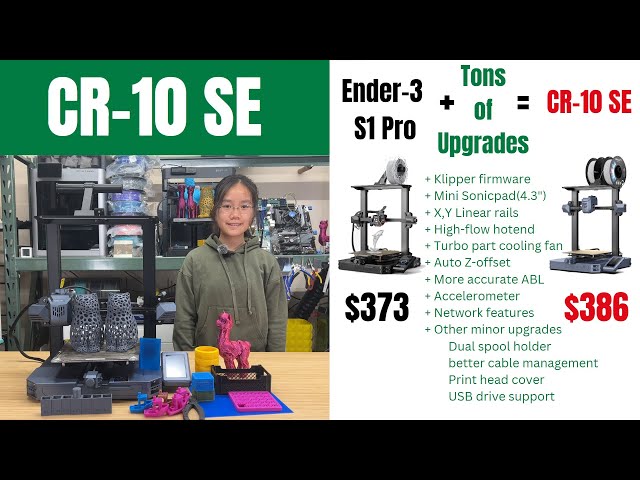 Creality CR-10 SE: An Ender-3 S1 Pro w/tons of upgrades for almost the same price, Klipper, Auto Z