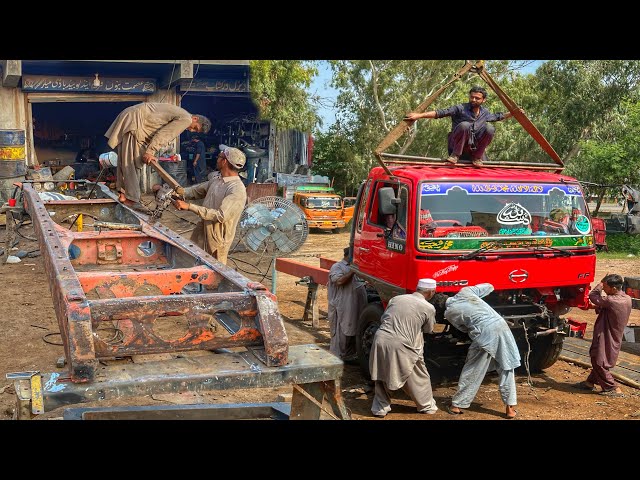 How to Double Ud Nissan Truck Frame In Pakistan // Amazing Manufacturing UD Nissan Truck