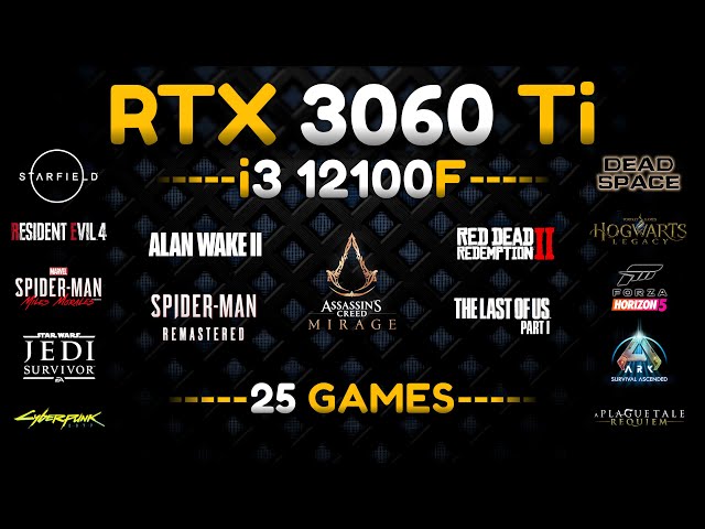 RTX 3060 Ti + i3 12100f | Test In 20 Games
