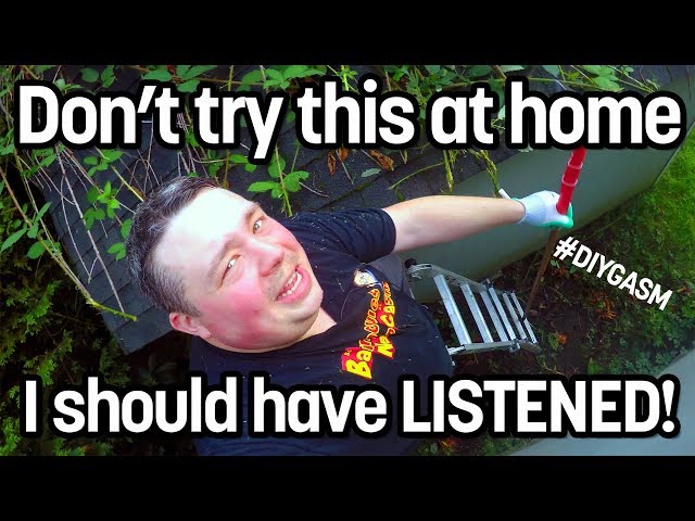 I'm lucky to be alive after this happened trying to clean my gutters! - @Barnacules