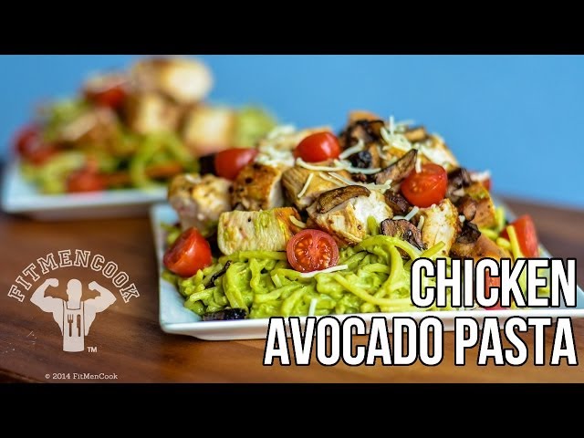 Chicken Avocado Pasta Recipe for Fat Loss & Hardgainer / Pasta de Aguacate con Pollo